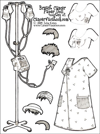 Breast cancer paper doll, click for printable version...