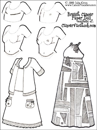 Breast cancer paper doll, click for printable version...